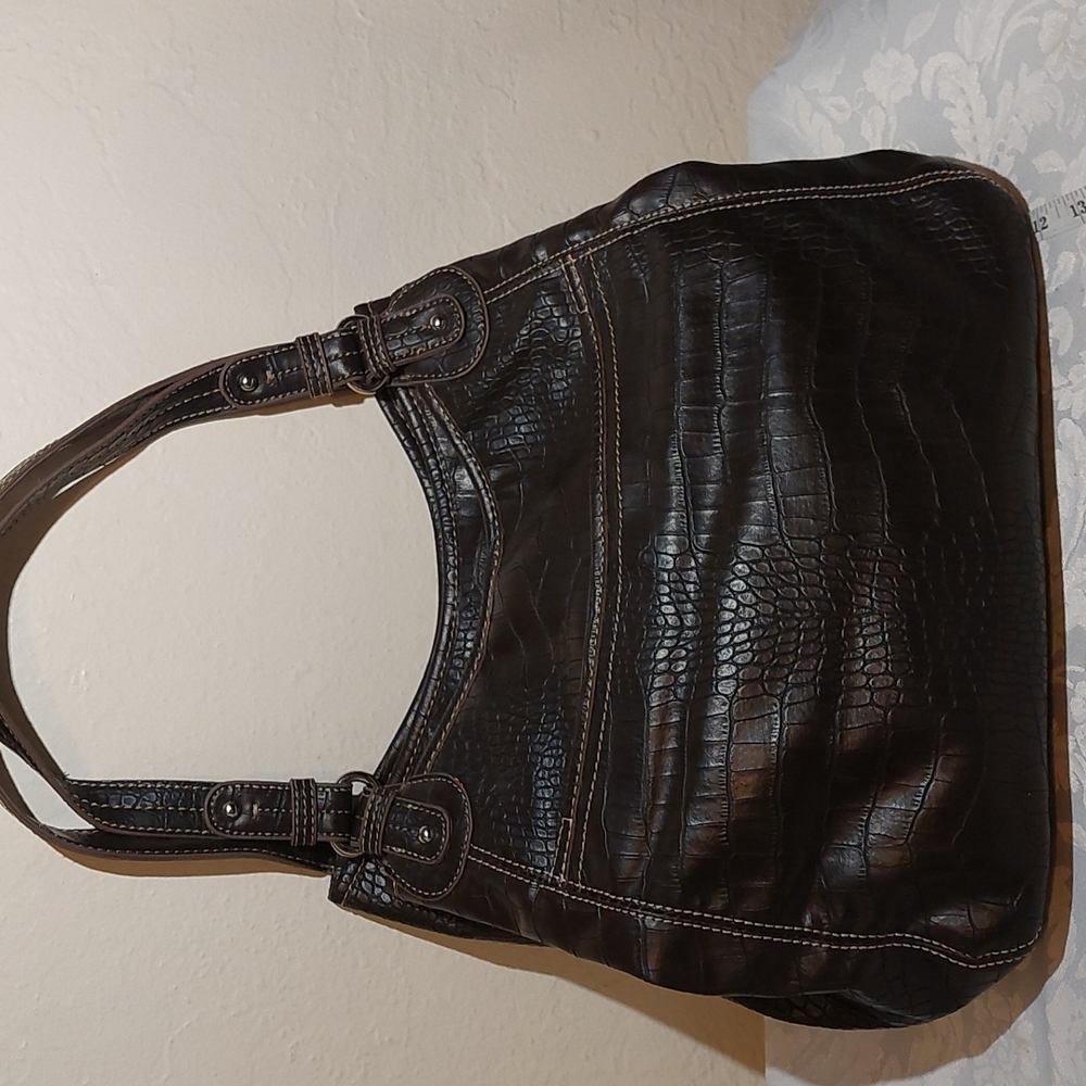 Brown LADY SPIRIT Shoulder purse 3 sections.m NWT